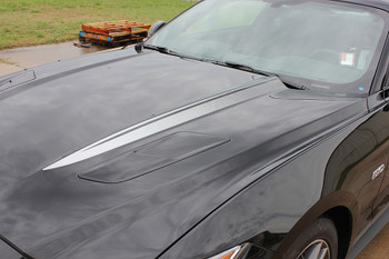side Ford Mustang Faded Hood Stripes Decals HOOD SPEARS 2015-2017 side Ford Mustang Faded Hood Stripes Decals HOOD SPEARS 2015-2017