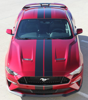 2018 Ford Mustang Center Wide Racing Stripes STAGE RALLY 2018 Ford Mustang Center Wide Racing Stripes STAGE RALLY