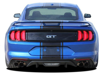 2018 Ford Mustang Racing Stripe Wide Center Decals HYPER RALLY 2018 Ford Mustang Racing Stripe Wide Center Decals HYPER RALLY