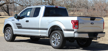 rear angle ELIMINATOR | Matte Black Ford F-150 Truck Decals 3M 2015-2018 FCD Call Us 812-725-1410 rear angle ELIMINATOR | Matte Black Ford F-150 Truck Decals 3M 2015-2018 FCD Call Us 812-725-1410