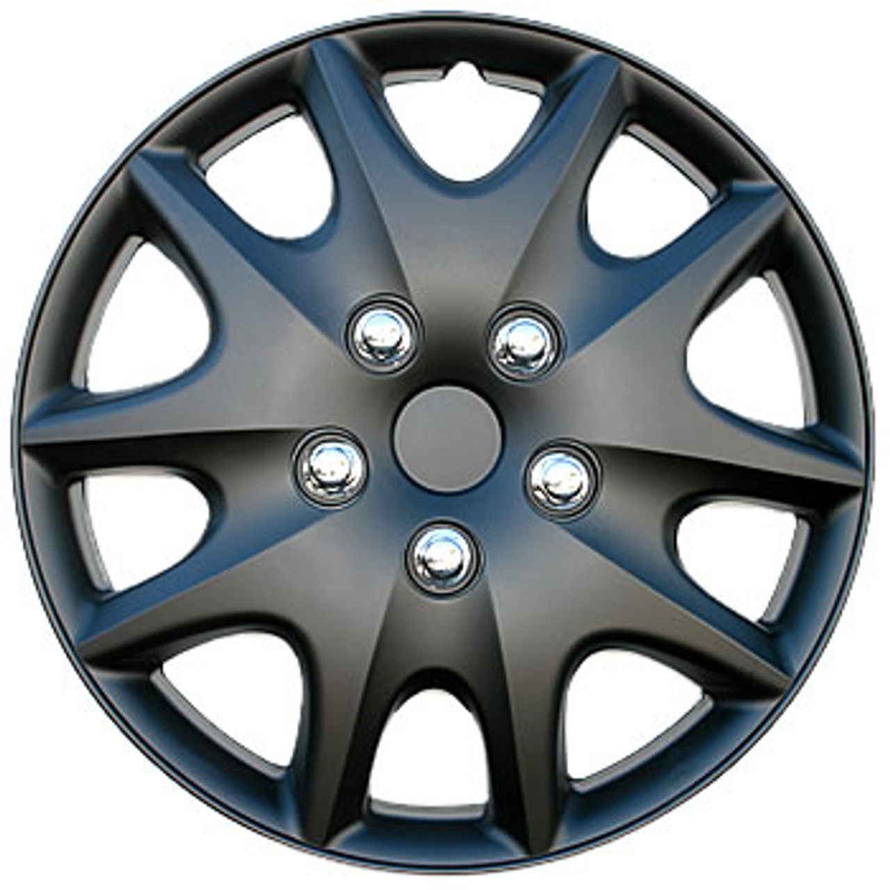 Black 14 Inch Wheel Covers Flat Black Hubcap