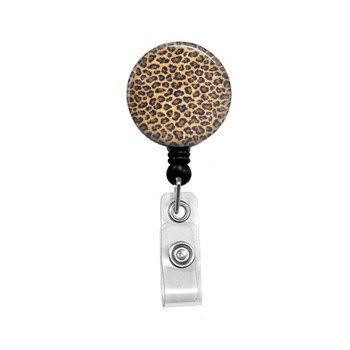 Leopard Mylar Retractable ID Badge Reel Leopard Mylar Retractable ID Badge Reel