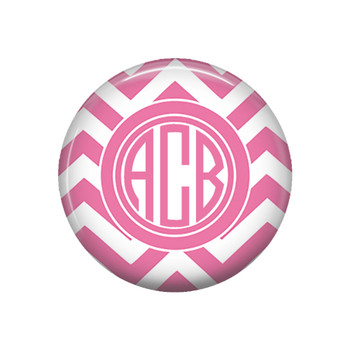 Pink Chevron Monogrammed Pocket Mirror Pink Chevron Monogrammed Pocket Mirror