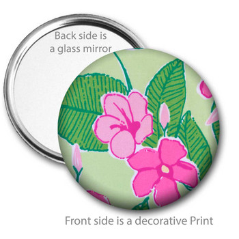 Pink Hibiscus Pocket Mirror Pink Hibiscus Pocket Mirror