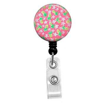 Pineapple Passion Mylar ID Badge Reel Pineapple Passion Mylar ID Badge Reel