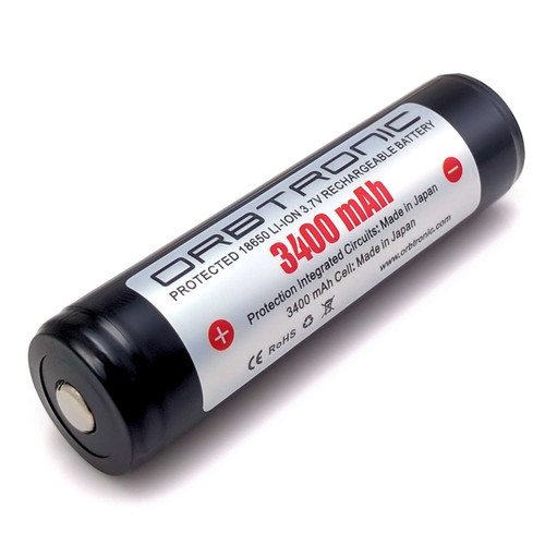 18650 Protected 3400mAh Li-ion Rechargeable Battery Orbtronic 18650 Protected 3400mAh Li-ion Rechargeable Battery Orbtronic