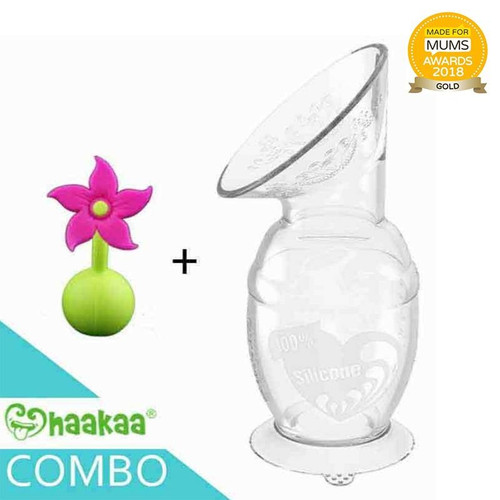Haakaa Silicone Breast Pump 150ml with Flower Stopper 1 Haakaa Silicone Breast Pump 150ml with Flower Stopper 1