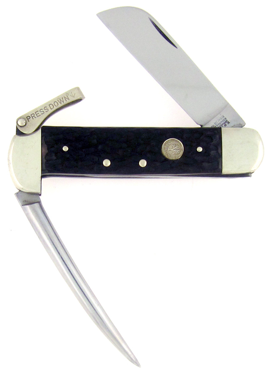 Boker Marlin Spike Sailors Knife Jigged Black Delrin Vintage