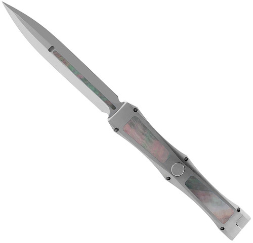 Marfione Custom Dragonslayer IV Mirror Polish Blade Hand Hefted 416 Stainless Steel Handle w/ Black Lip Mother of Pearl Inlays Marfione Custom Dragonslayer IV Mirror Polish Blade Hand Hefted 416 Stainless Steel Handle w/ Black Lip Mother of Pearl Inlays