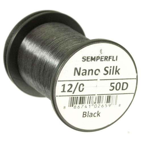 Semperfli 12/0 50 denier fly tying thread black Semperfli 12/0 50 denier fly tying thread black