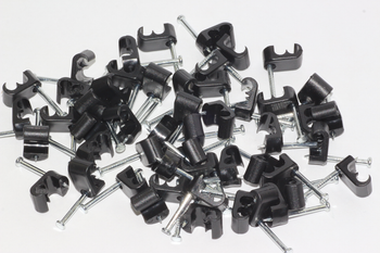50 x Black Twin Satellite Shotgun Cable Clips, Sky Plus, Sky HD, CB63R, WF65 50 x Black Twin Satellite Shotgun Cable Clips, Sky Plus, Sky HD, CB63R, WF65