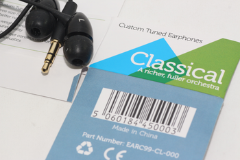 Radiopaq Custom Tuned Classical In Ear Earphones / Headphones, Gold Plated Jack Radiopaq Custom Tuned Classical In Ear Earphones / Headphones, Gold Plated Jack