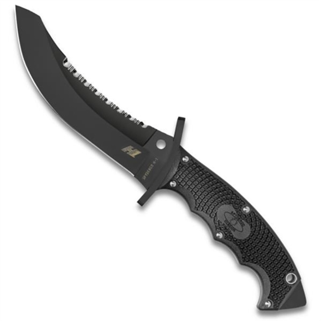 Spyderco Warrior Combat Knife, Black Part Serrated Blade, FB25PSBBK