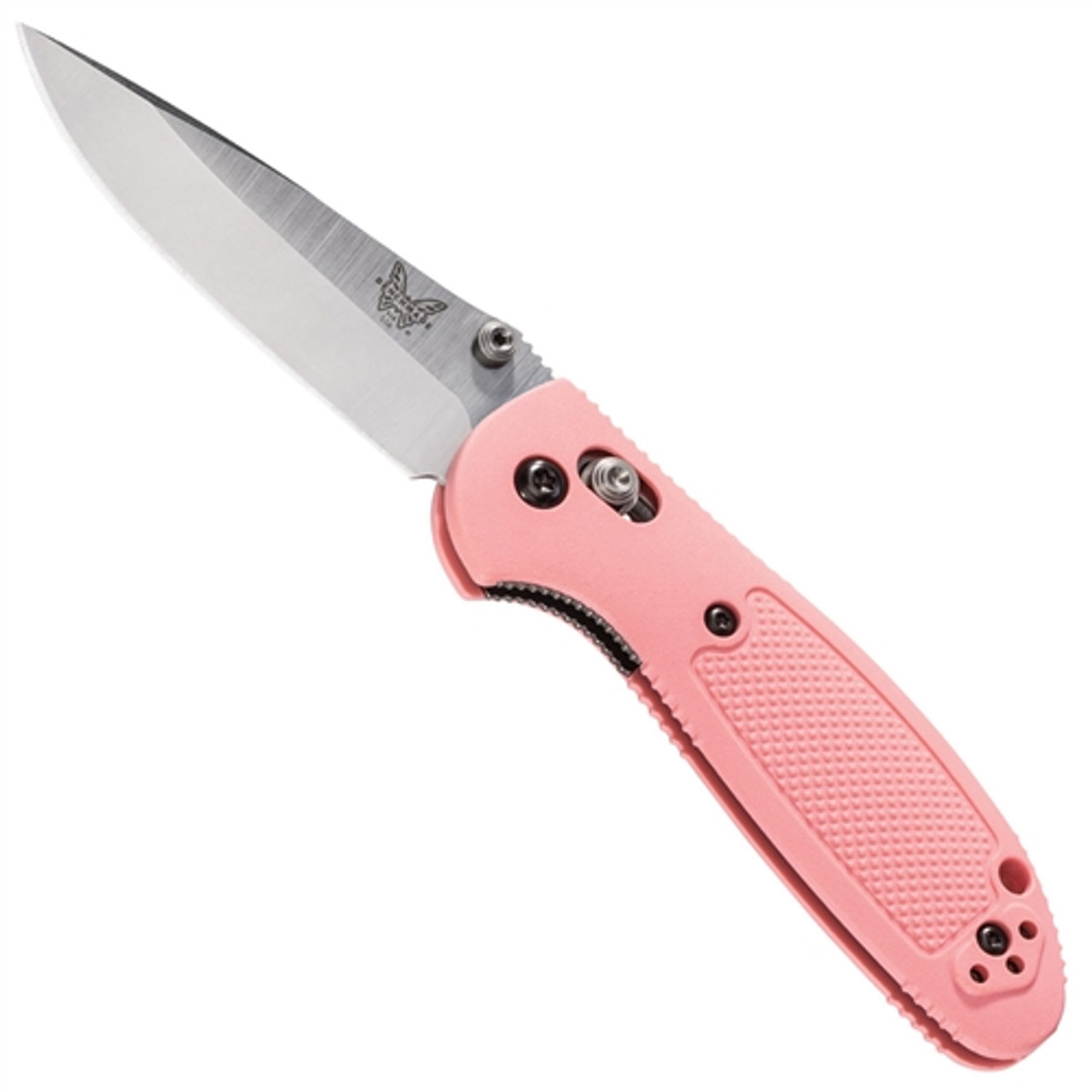 Benchmade 556PNK Pink Mini Griptilian Folder Knife, 154CM Satin Blade