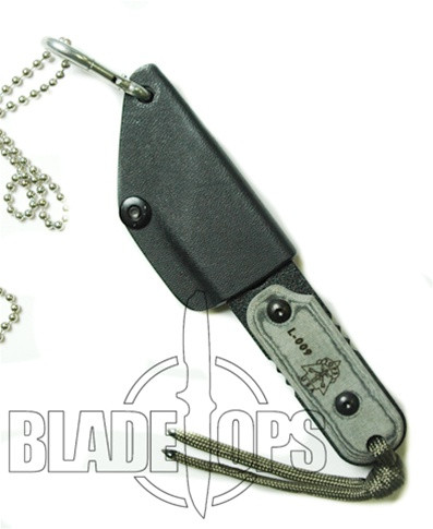 TOPS Knives ALRT XL05 Neck Knife with Micarta Handles and Kydex Sheath