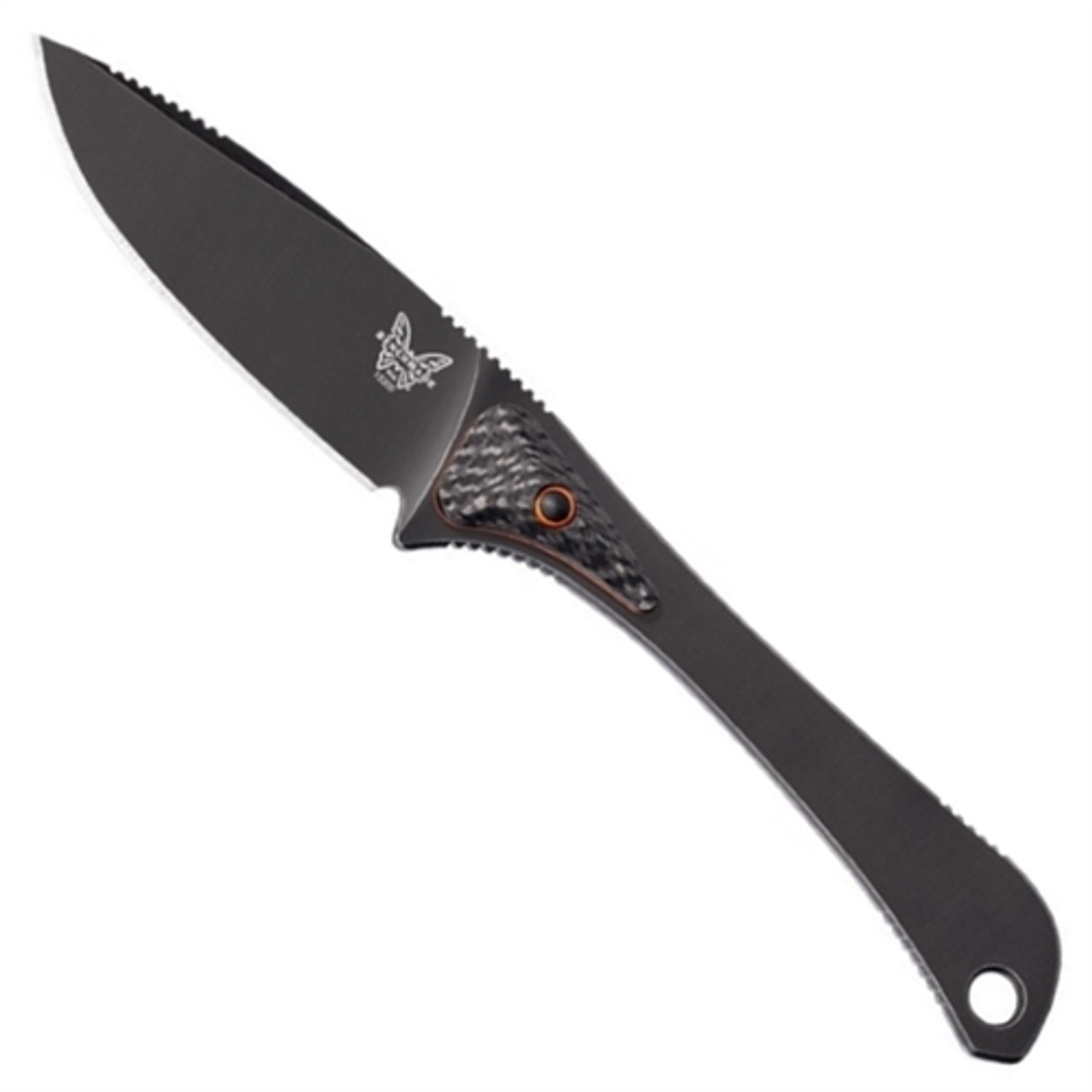 Benchmade HUNT 15200DLC Altitude Fixed Blade Knife, Black Sheath, CPMS90V Black Blade