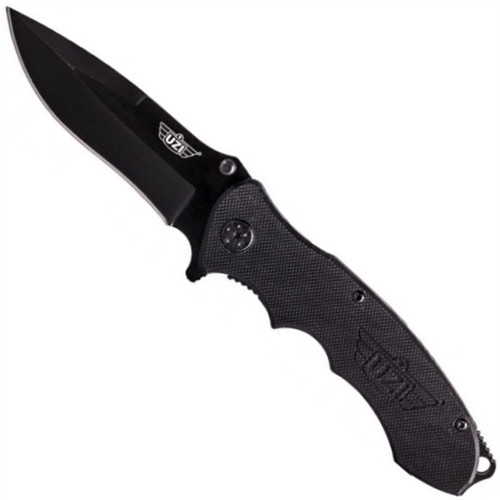 UZI FDR006 Responder VI Spring Assist Knife, Black Blade