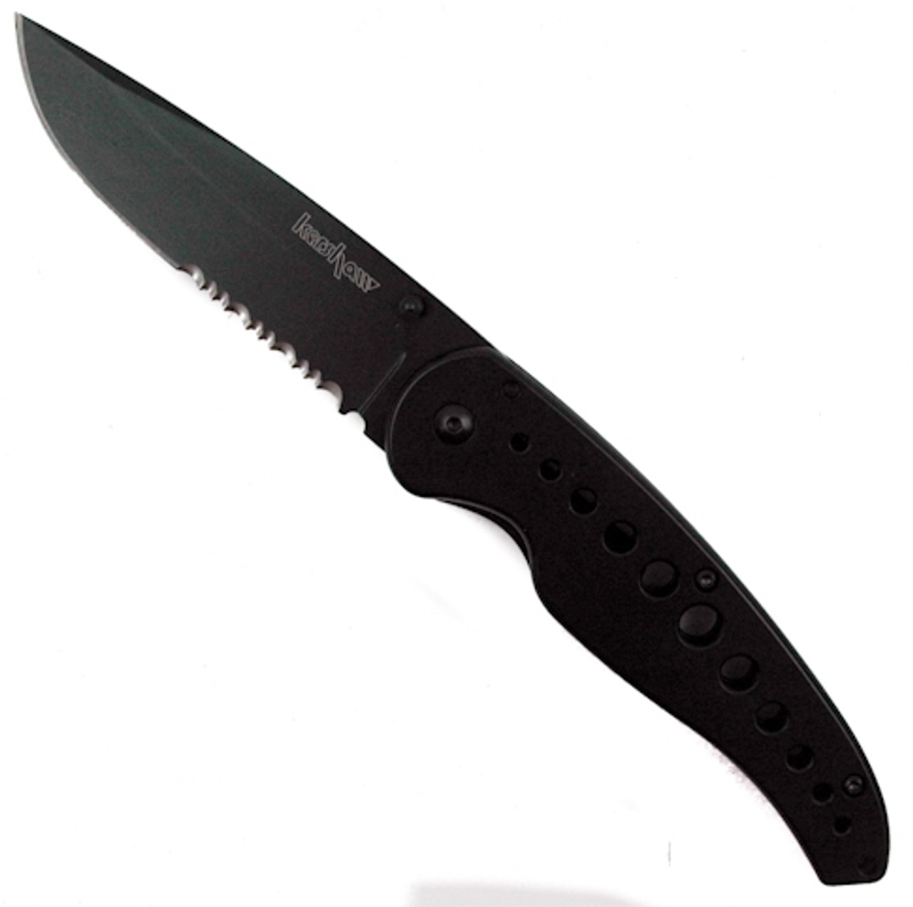 Kershaw Vapor III Manual Knife, Black Tactical Combo Blade, KS1655BLKST