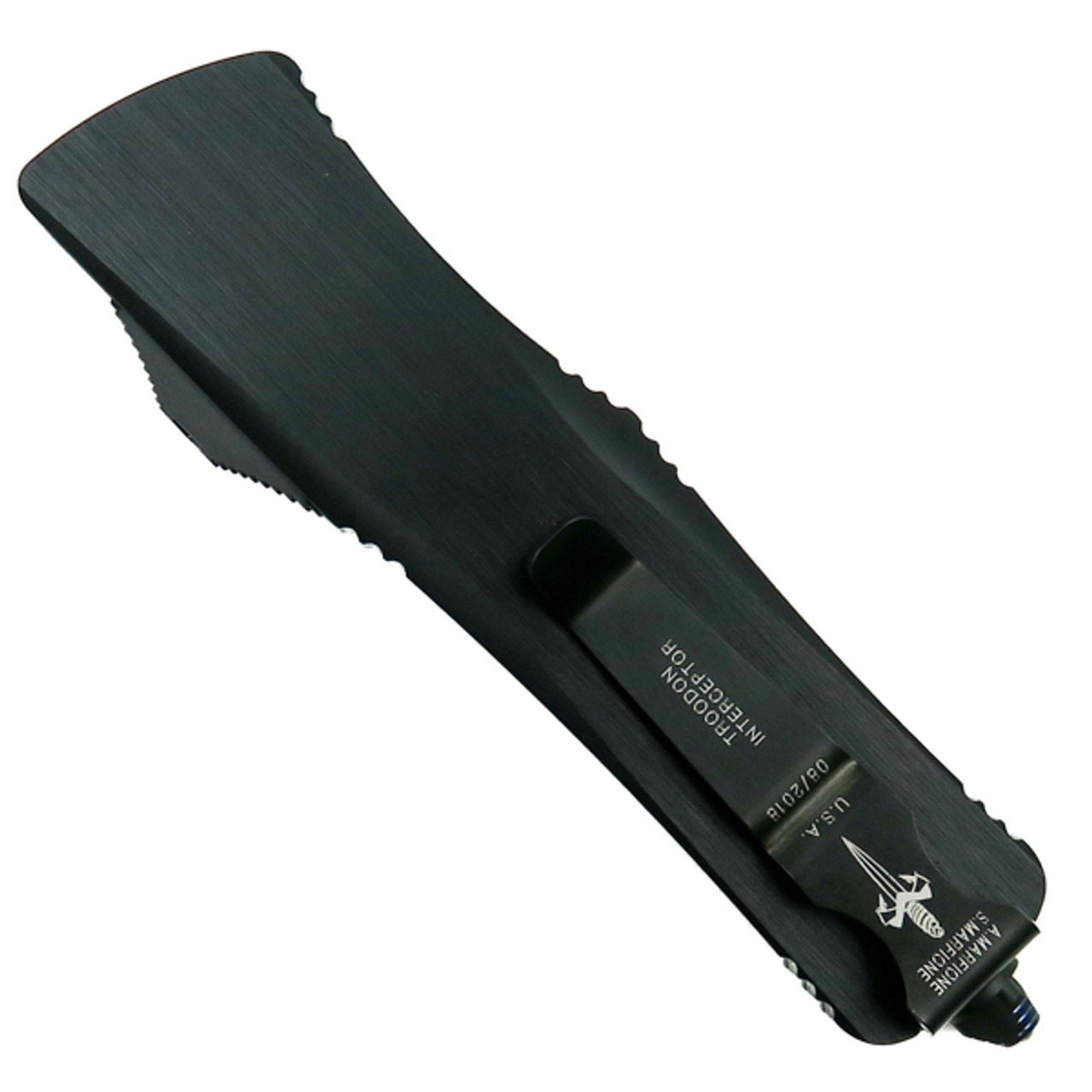 marfione custom knives troodon interceptor otf auto knife hand