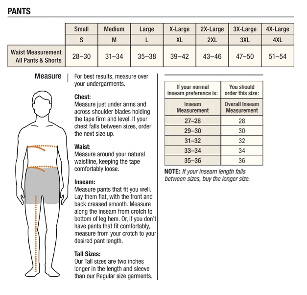 Carhartt Big And Size Chart