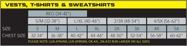 Lux Size Chart