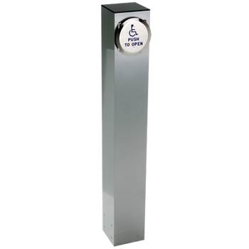Wireless 42" X 6" Square Push Plate Bollard Wireless 42" X 6" Square Push Plate Bollard