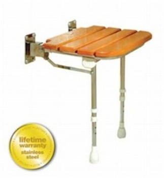 Wooden Fold Down Shower Seat Wooden Fold Down Shower Seat