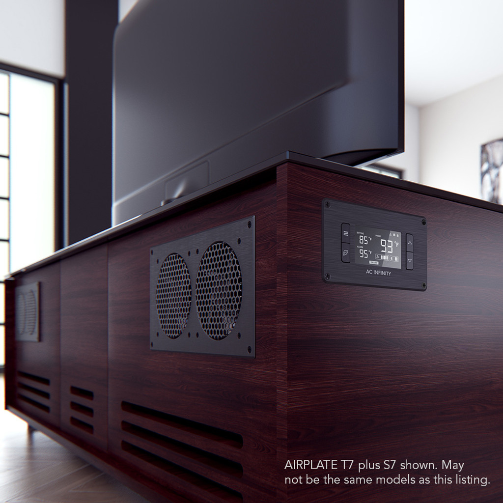 AIRPLATE T7, Home Theater and AV Quiet Cabinet Cooling Fan System, 12