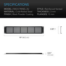 Rack Panel 2U Vented