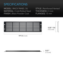 Rack Panel 3U Vented