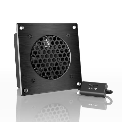 AIRPLATE S1, Home Theater and AV Quiet Cabinet Cooling Fan System, 4 Inch