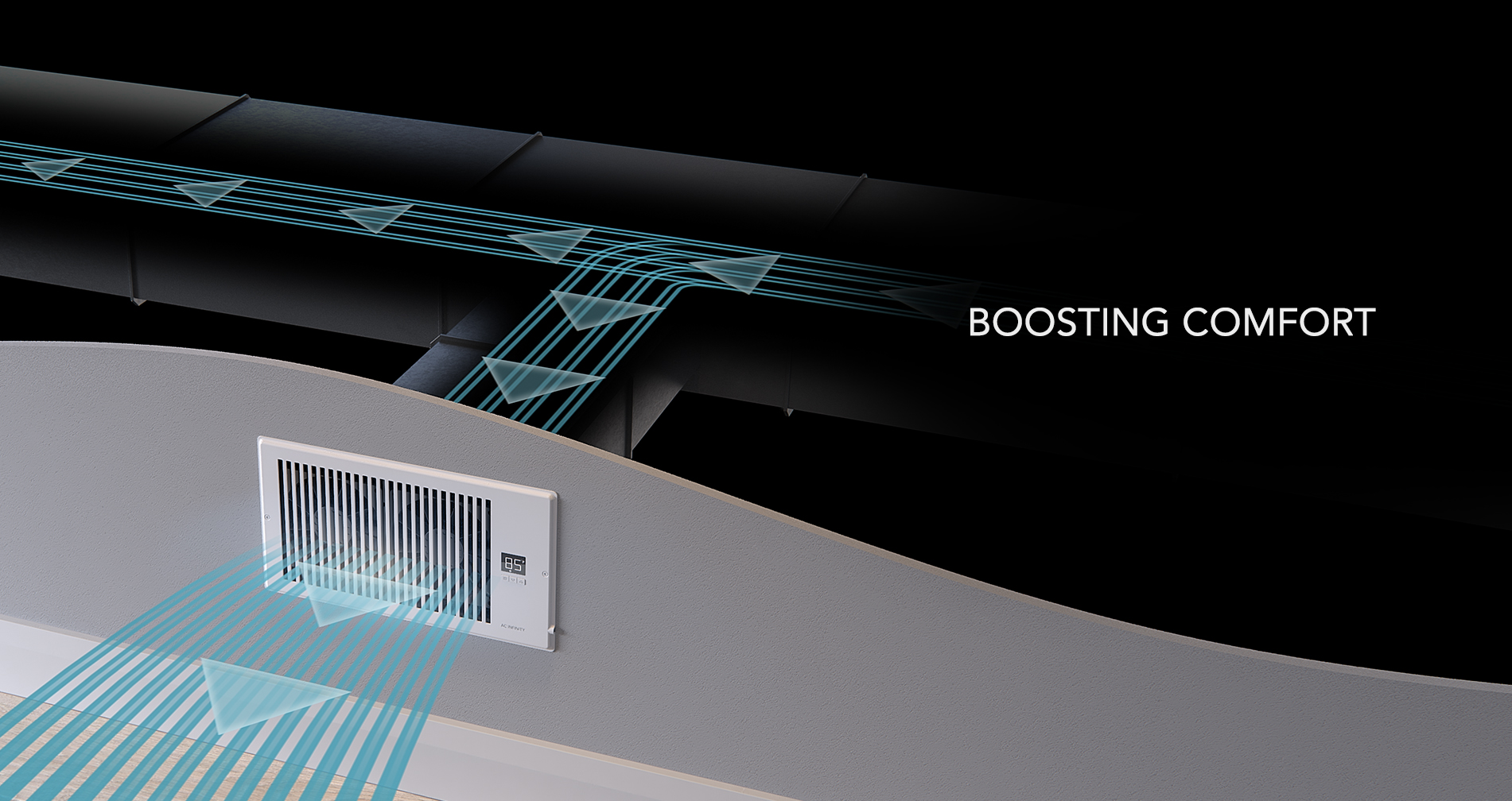 ac infinity airtap t4 quiet register booster fan