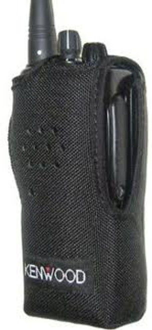 The KLH-187 is a durable nylon case that includes belt loop with heavy duty snaps, an ppen area for PTT button and accessory connector and is a Genuine Kenwood product that is compatible with Kenwood Protalk TK-2300, TK-2400, TK-3300 and TK-3400 series radios. The KLH-187 is a durable nylon case that includes belt loop with heavy duty snaps, an ppen area for PTT button and accessory connector and is a Genuine Kenwood product that is compatible with Kenwood Protalk TK-2300, TK-2400, TK-3300 and TK-3400 series radios.