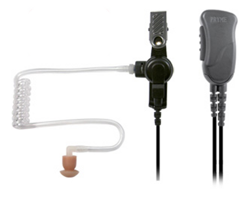 The Pryme SPM 1300 Series Rugged lapel mic with surveillance style acoustic tube earphone has a clear tube is low profile and provides outstanding receive audio. The Pryme SPM 1300 Series Rugged lapel mic with surveillance style acoustic tube earphone has a clear tube is low profile and provides outstanding receive audio.