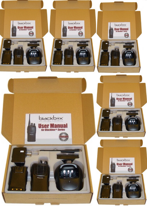 Six pack of VHF high quality, low cost business radios by Black Box. Get yours Today! Black Box Plus. Six pack of VHF high quality, low cost business radios by Black Box. Get yours Today! Black Box Plus.