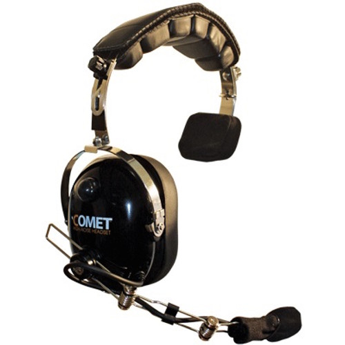The COMET Single Muff Headset has a Swivel Boom Microphone for Left or Right side use plus a soft cloth cover for earpad included. The COMET Single Muff Headset has a Swivel Boom Microphone for Left or Right side use plus a soft cloth cover for earpad included.