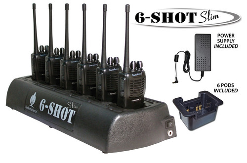 Blackbox Radios 6-Slot Desktop Charger. Includes the power cable. Blackbox Radios 6-Slot Desktop Charger. Includes the power cable.