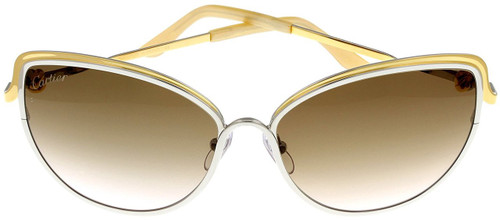 Cartier Trinity Brown Lenses Two-tone Metal Women Sunglasses ESW00083 Cartier Trinity Brown Lenses Two-tone Metal Women Sunglasses ESW00083
