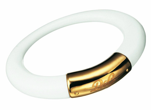 D & G Dolce & Gabbana CLUE Gold IP SS White Composite Bracelet DJ0644 D & G Dolce & Gabbana CLUE Gold IP SS White Composite Bracelet DJ0644