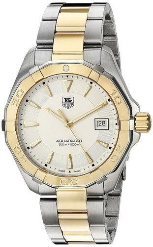 Tag Heuer Aquaracer Silver Dial Quartz 2 Tone SS Watch WAY1120.BB0930 Tag Heuer Aquaracer Silver Dial Quartz 2 Tone SS Watch WAY1120.BB0930