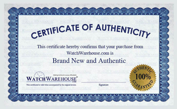 Authenticity Guarantee for Watches