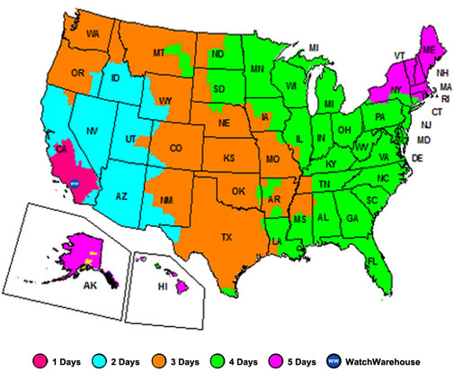 Usps Shipping Times Map Www.striav.com Domestic Shipping Information Page