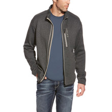 Men's Ariat Sweater, Caldwell, Full Zip, Heather Charcoal