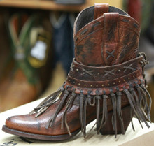 Women's Old Gringo Boot, Brown w/ Fringe, Garavito