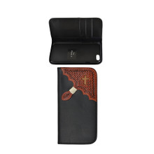 Men's Tony Lama iPhone 6 Case, Black w/ Tooled Corner & Cross