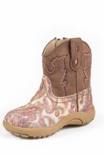 Infant Roper Boots, Glitter Paisley