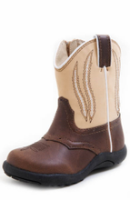 Infant Roper Boots, Brown with Tan Top