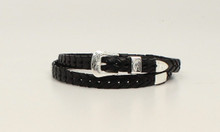 M&F, Braided Hat Band Leather with Conchos Black