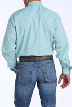 Men's Cinch L/S, Light Blue with White Print