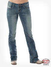 Women's Cowgirl Tuff Jean, Don't Fence Me In, Medium Wash
